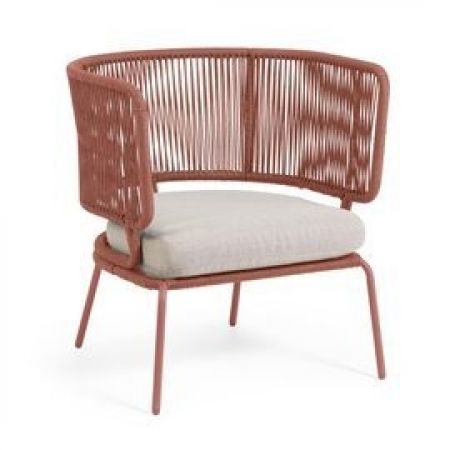 Fotel ogrodowy Madin różowy szer. 74 cm 2modern