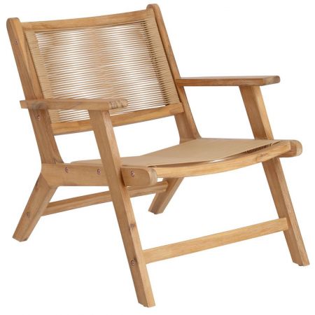 Fotel ogrodowy geralda drewno/technorattan Laforma
