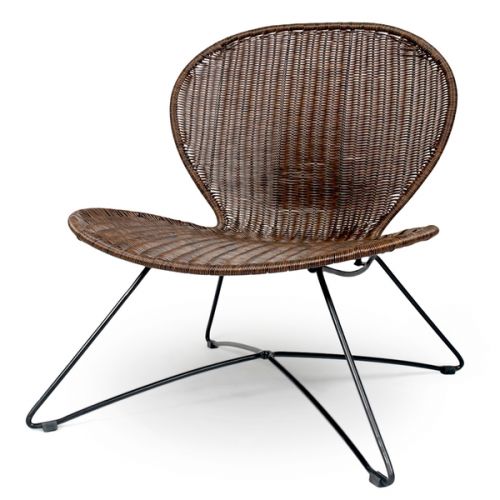 fotel ogrodowy iris, rattan syntetyczny brązowy Style furniture